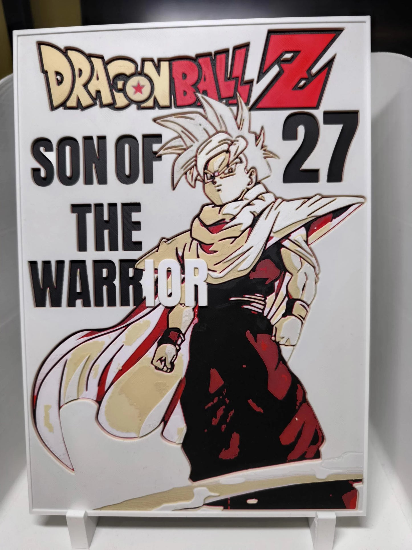 Poster Dragon Ball Z Son of the Warrior numéro 27 avec illustration de personnage en cape