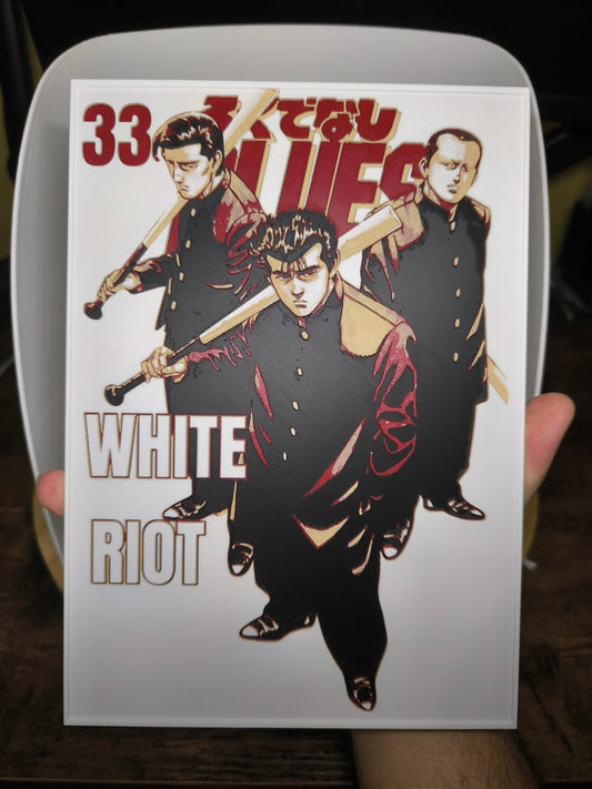 Décoration Rokudenashi Blues | White Riot - Trio Légendaire