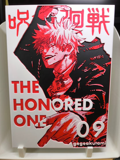 Tableau Mural en Relief 3D - Gojo Satoru (Jujutsu Kaisen) - Décoration Rigide
