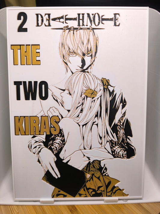 Plaque Décorative Light & Misa The Two Kiras | Death Note