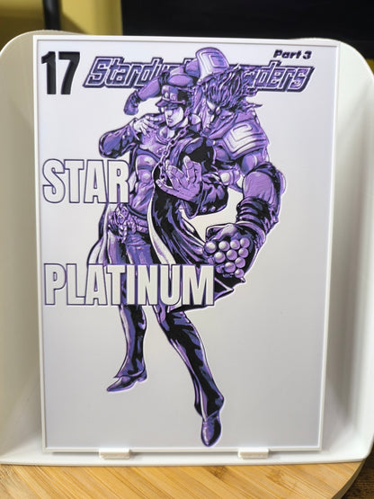 Plaque Décorative Jotaro Kujo & Star Platinum | JoJo's Bizarre Adventure Part 3