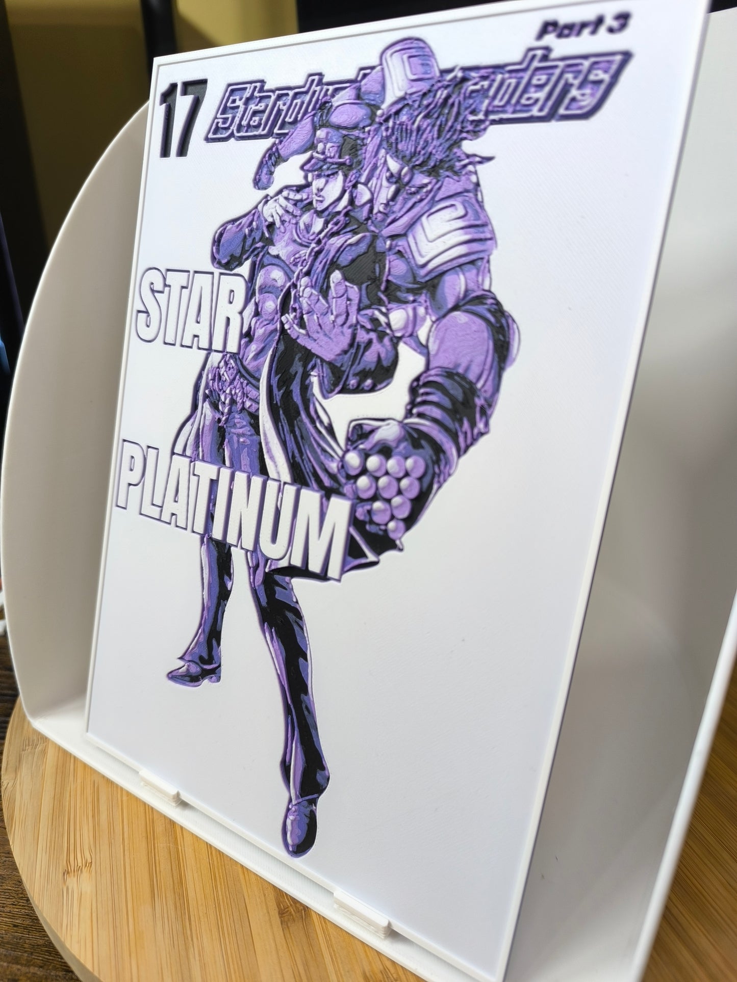 Plaque Décorative Jotaro Kujo & Star Platinum | JoJo's Bizarre Adventure Part 3