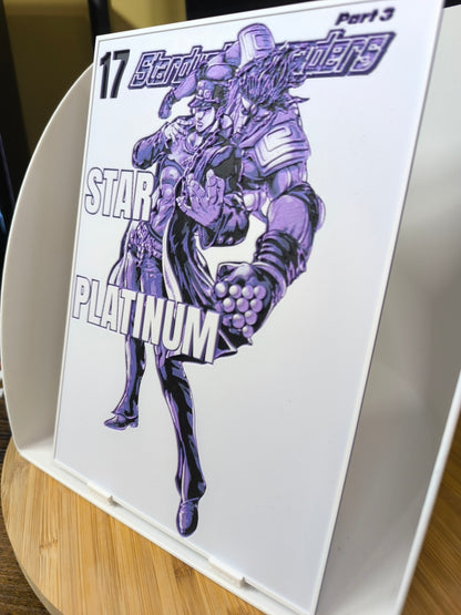 Plaque Décorative Jotaro Kujo & Star Platinum | JoJo's Bizarre Adventure Part 3