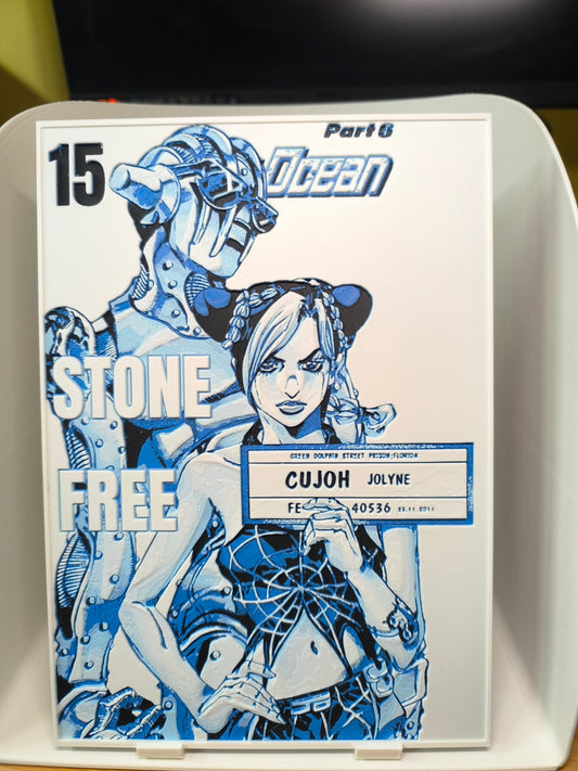 Plaque Décorative Jolyne Cujoh & Stone Free | JoJo's Bizarre Adventure Part 6