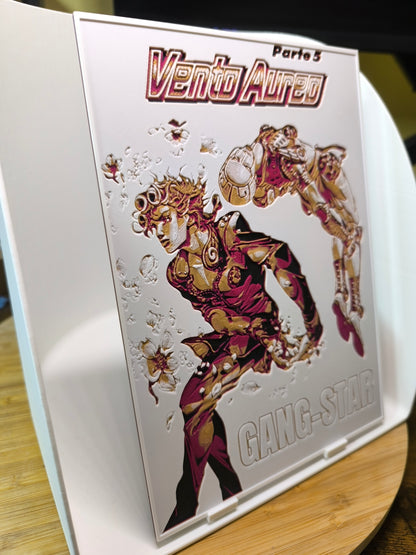 Plaque Décorative Giorno Giovanna & Gold Experience | JoJo's Bizarre Adventure Part 5
