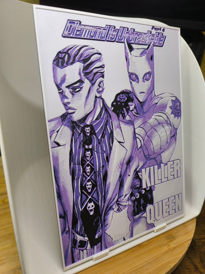 Plaque Décorative Yoshikage Kira & Killer Queen | JoJo's Bizarre Adventure Part 4