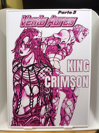 Plaque Décorative Diavolo & King Crimson | JoJo's Bizarre Adventure Part 5