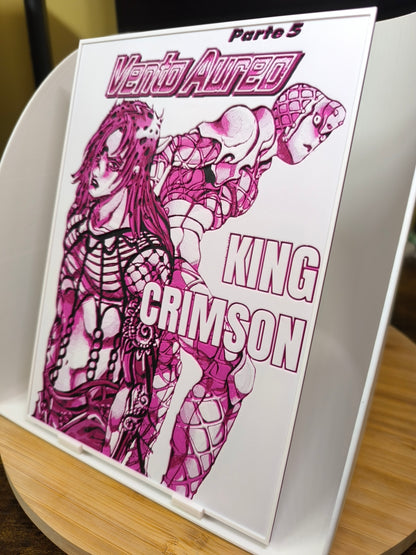 Plaque Décorative Diavolo & King Crimson | JoJo's Bizarre Adventure Part 5