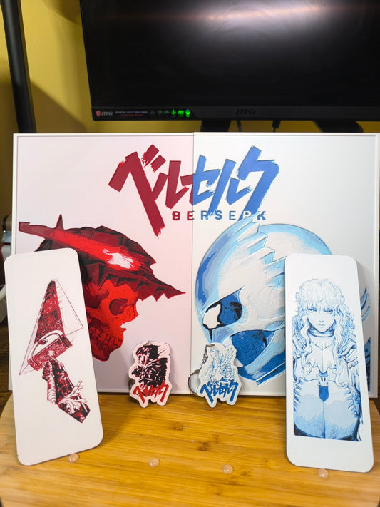 Pack Collector Berserk - Double Tableau 3D Guts & Griffith + Accessoires