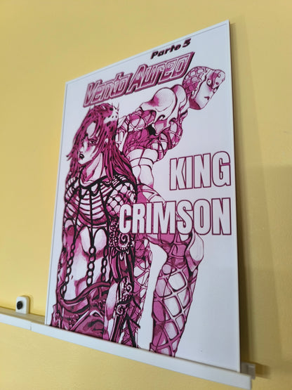 Plaque Décorative Diavolo & King Crimson | JoJo's Bizarre Adventure Part 5