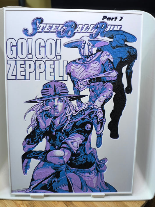 Plaque Décorative Gyro Zeppeli Go! Go! Zeppeli | JoJo's Bizarre Adventure Part 7