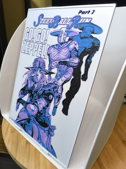 Plaque Décorative Gyro Zeppeli Go! Go! Zeppeli | JoJo's Bizarre Adventure Part 7