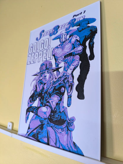 Plaque Décorative Gyro Zeppeli Go! Go! Zeppeli | JoJo's Bizarre Adventure Part 7