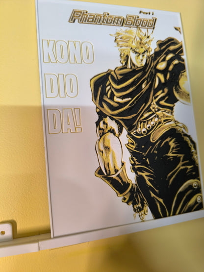 Plaque Décorative Dio Brando Kono Dio Da! | JoJo's Bizarre Adventure Part 1