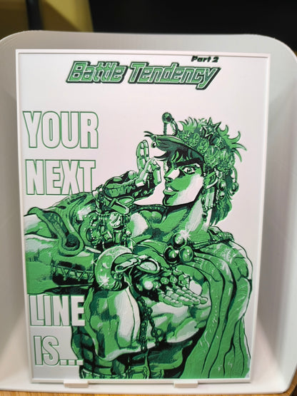 Plaque Décorative Joseph Joestar Your Next Line Is... | JoJo's Bizarre Adventure Part 2