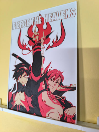 Plaque Décorative Gurren Lagann Pierce the Heavens | Simon & Kamina