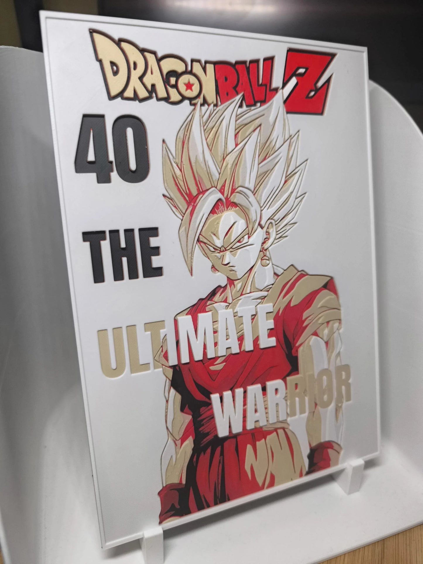 Affiche Dragon Ball Z 40 The Ultimate Warrior avec personnage Super Saiyan aux cheveux blonds