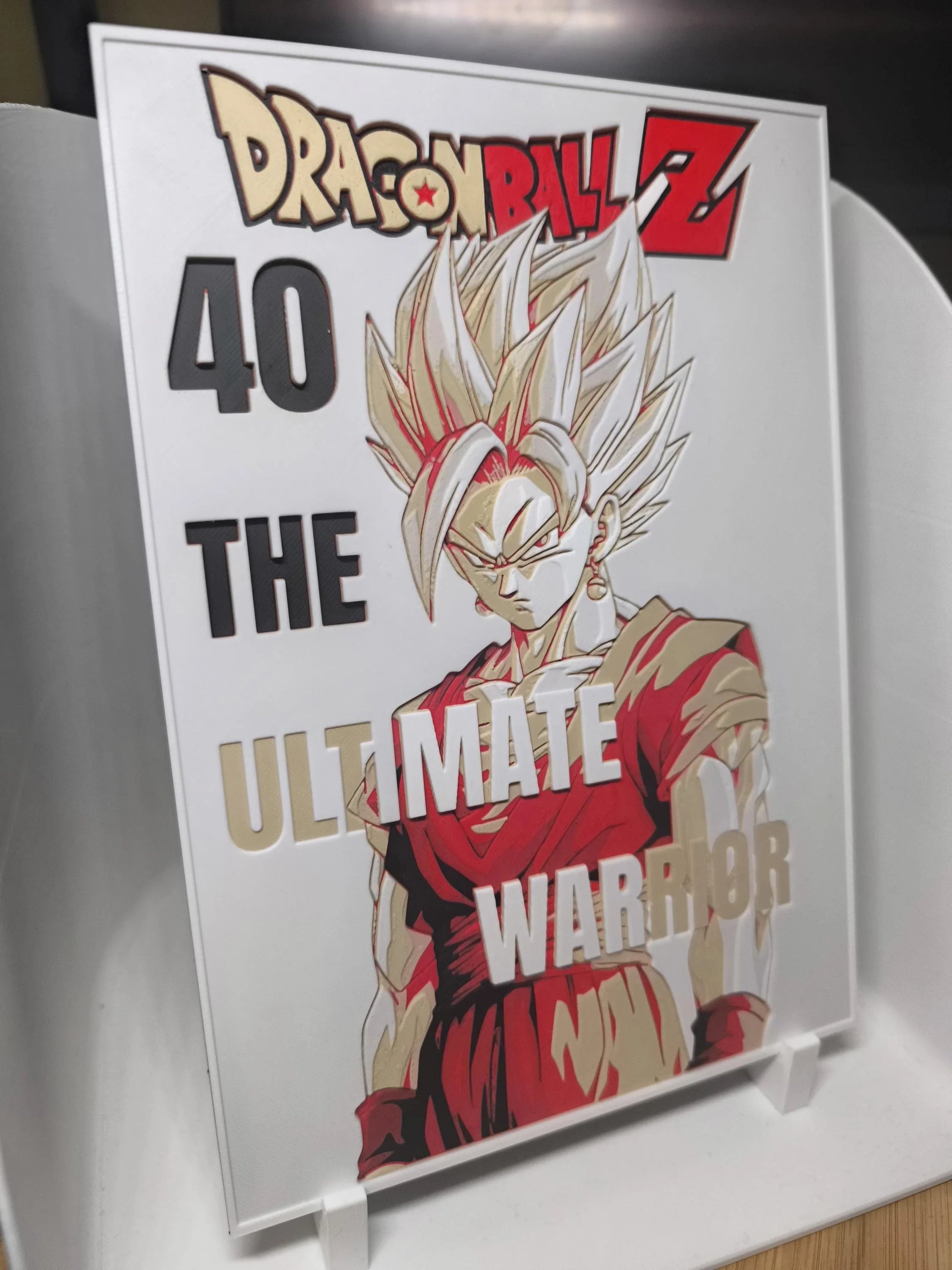 Affiche Dragon Ball Z 40 The Ultimate Warrior avec personnage Super Saiyan aux cheveux blonds
