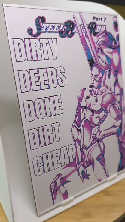 Plaque Décorative Funny Valentine & D4C | JoJo's Bizarre Adventure Part 7