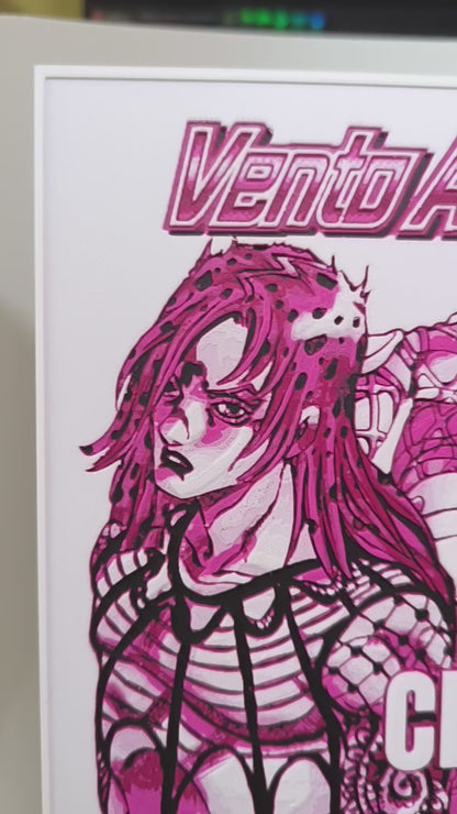 Plaque Décorative Diavolo & King Crimson | JoJo's Bizarre Adventure Part 5