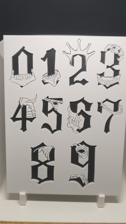 3D Decoration Espada Numbers