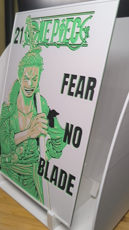 3D Zoro decoration – Fear No Blade | One Piece